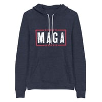 Image 1 of MAGA - Distressed Black and Navy Heather - Unisex hoodie