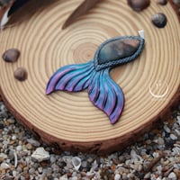 Image 2 of Mermaid tail necklace with labradorite