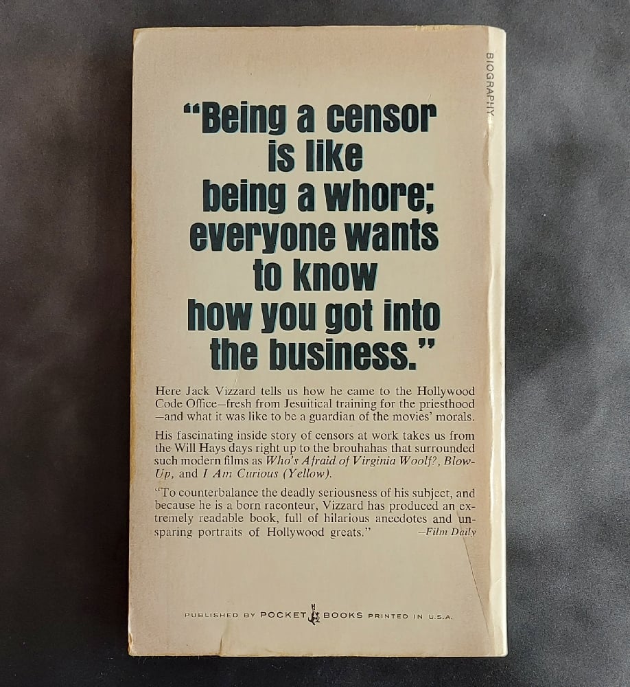 See No Evil – Life Inside a Hollywood Censor, by Jack Vizzard