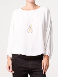 Image 4 of OLIVIA - BATWING NECKLACE BLOUSE