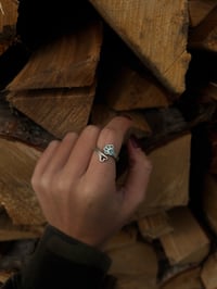 Image 1 of Adjustable Paw Heart Ring