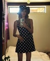 late 60s cotton polka dot dress and hat set