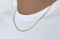 Image 1 of  Gold Plated 18” Curb link Chain,
