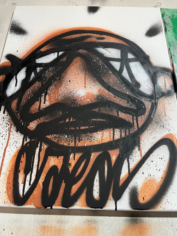 BRIGHT- 16x20” - 1 of 1-Spraypaint on canvas