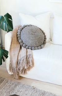 Image 1 of Pampa Monte Pom Pom Cushion Grey Large