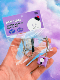 Image 3 of Ami Bam Clicky Keycap Keychain