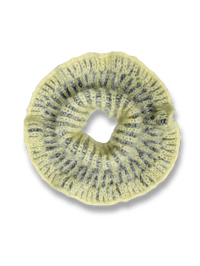 Image 2 of Soriano: Sofie and Iris Butter Yellow and Grey Beaded Mohair Collar