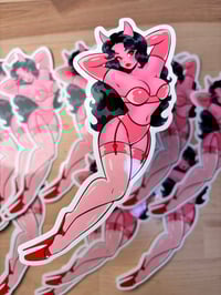 Image 4 of Ladies in the latex vinyl stickers/ a set of 6 