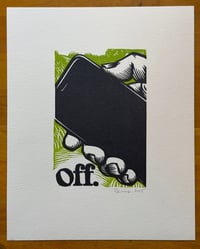 Image 3 of off. 8"x10" HAND-PRINTED ORIGINAL BLOCK PRINT
