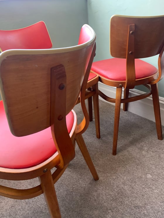 Image of Set of Four Mid Century Ben Chairs