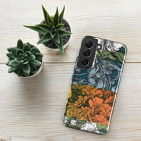 Image 18 of Art Nouveau Inspired Colorful Quartet Boho Hippie Floral Sketch Tough case for Samsung®