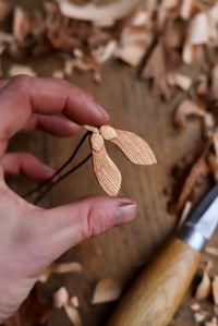 Image 6 of Maple/Sycamore Seed- Pendant  Necklace 