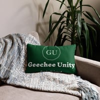 Image 3 of Geechee Unity Green & White Pillow