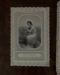 Image 3 of Lot de 4 images pieuses sur papier gaufré-dentelle, 1880!