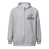 Image 2 of I [PRINCE] MPLS Zip Hoodie (Black Text)