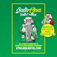 Santa Claus RARE SIGNED Pin Badge Charity Fundraiser