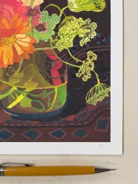 Image 2 of Fall Dahlia and Queen Anne’s Lace - archival print