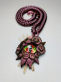 Image 2 of Red Dragon's Eye Amulet Necklace