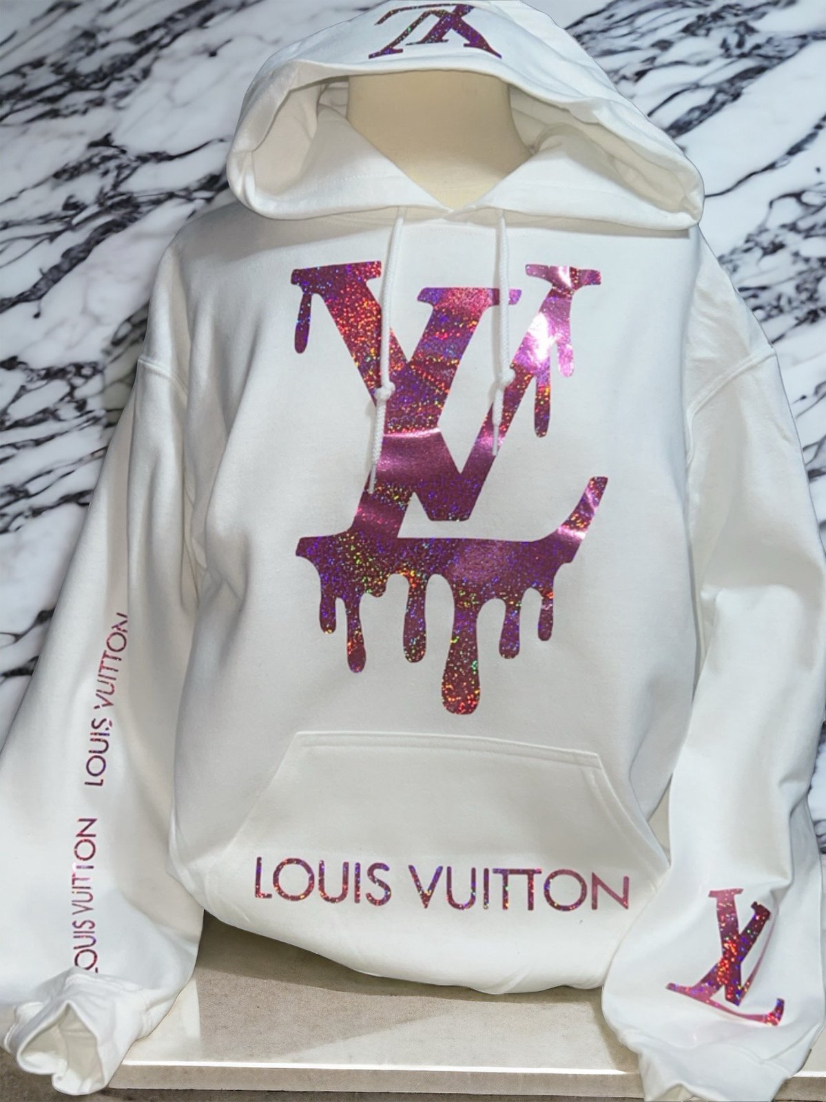 ロゴがオシャレなフーディー【Loius Vuitton】Hooded sweatshirt Supreme Louis Vuitton LV Box Logo Hoodie Hooded Sweatshirt