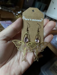 Image 3 of Purple Moth Earrings ✨💜