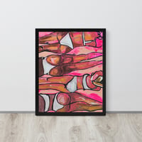 Image 3 of "Peach Parade" Framed poster
