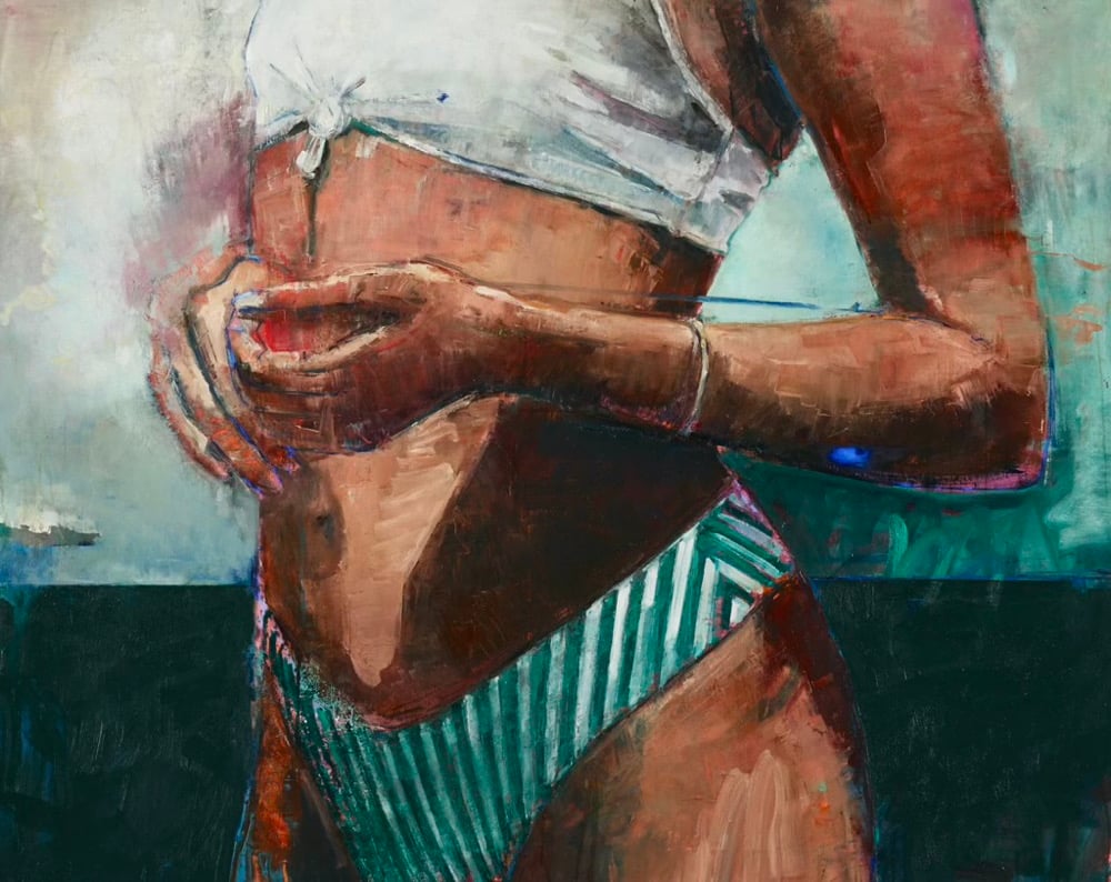 Image of Painting / maleri / "Et øjeblik XII" / 120x150 cm