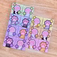 Image 3 of Mini Kitty Paw Original Paintings