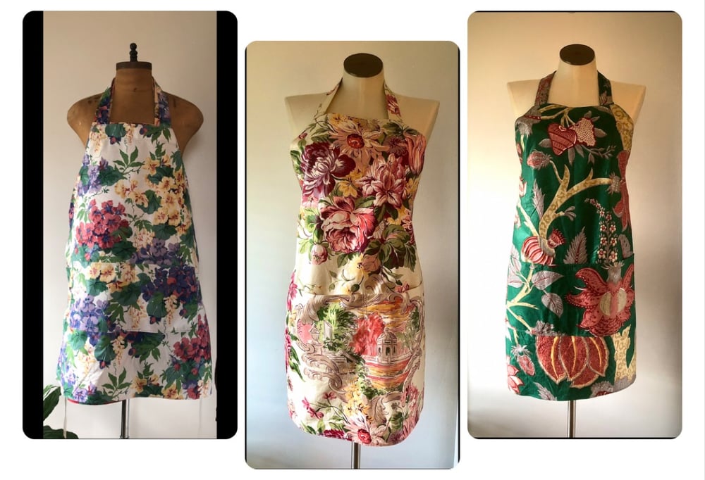 “Murder, She Wrote” inspired, custom made, vintage 80’s fabric APRONS
