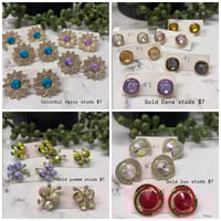 Image 1 of Gold studs PICK INSIDE4