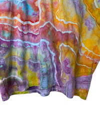 Image 7 of XL Unisex Adult Soft Long Sleeve Tee in Bright Geode Ice Dye