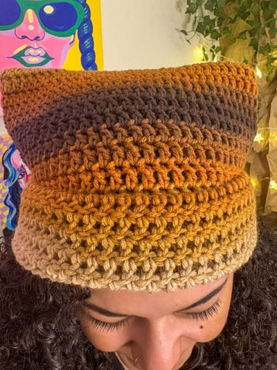 Image of Multicolor Cat Ear Beanies