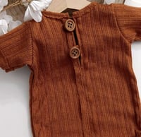 Image 2 of Boys bodysuit Patrick | rusty brown | 12-18 months
