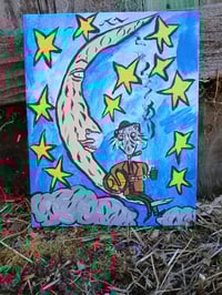 Image 5 of Possum Playing Banjo On Moon