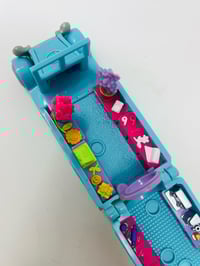 Image 6 of Polly Pocket vintage camion fleuriste bleu complet