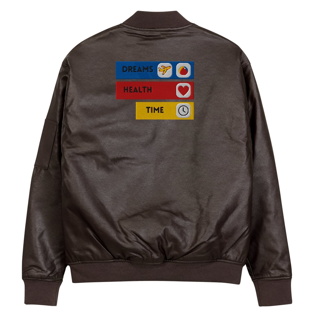 ZEN EXP - “Life Gauge” Leather Bomber Jacket