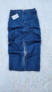 Image 1 of Long Denim Skirt 