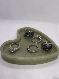Image 1 of Handcrafted Resin Heart Coaster Trinket Tray