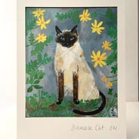 Image 1 of A5 print -Siamese cat 