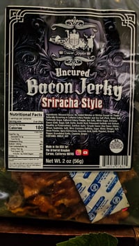 Image 3 of 👑The Armored Kingdom Delicious Sriracha Style Bacon Jerky 🥓