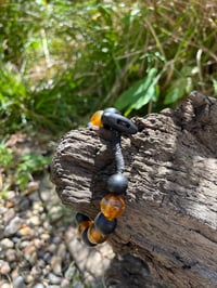 Image 2 of Bog oak and Baltic Amber bracelet 