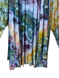 Image 5 of 3X PLUS Jersey Knit Open Cardigan in Appalachian Sunset Ice Dye