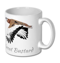 Image 2 of Great Bustard Mug - UK Birding Pins 