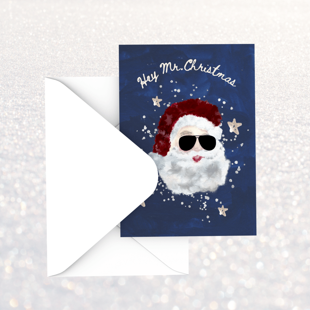 A5 Hey Mr Christmas Gloss Greeting Card