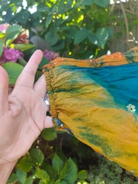 Image 7 of Wanderlust maxi dress Sari tie dye Red n Orange upto 18 uk