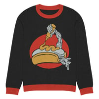 Image 1 of Alien Hotdog Knitted crew neck sweater