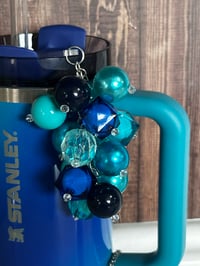 Image 1 of Sea Glass Aura Tumbler Straw Bauble