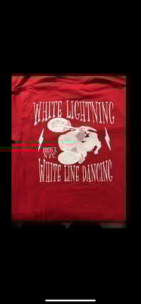 Image 2 of WL double sided Small thru  3X , Red Tee , White FXR on back  White WL logo on front 
