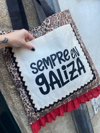 Image 4 of Bolsiña feita a man. SEMPRE EN GALIZA leopardo. Deseño exclusivo!