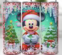 Christmas Mickey 20oz subliamtion tumbler 