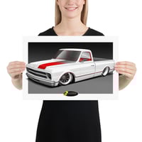 Hot rod truck 12x18 print